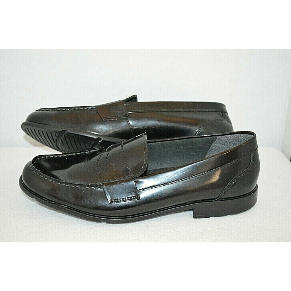 Rockport adiPRENE By Adidas Mens Casual Dress Black Leather Shoes sz 10.5 M